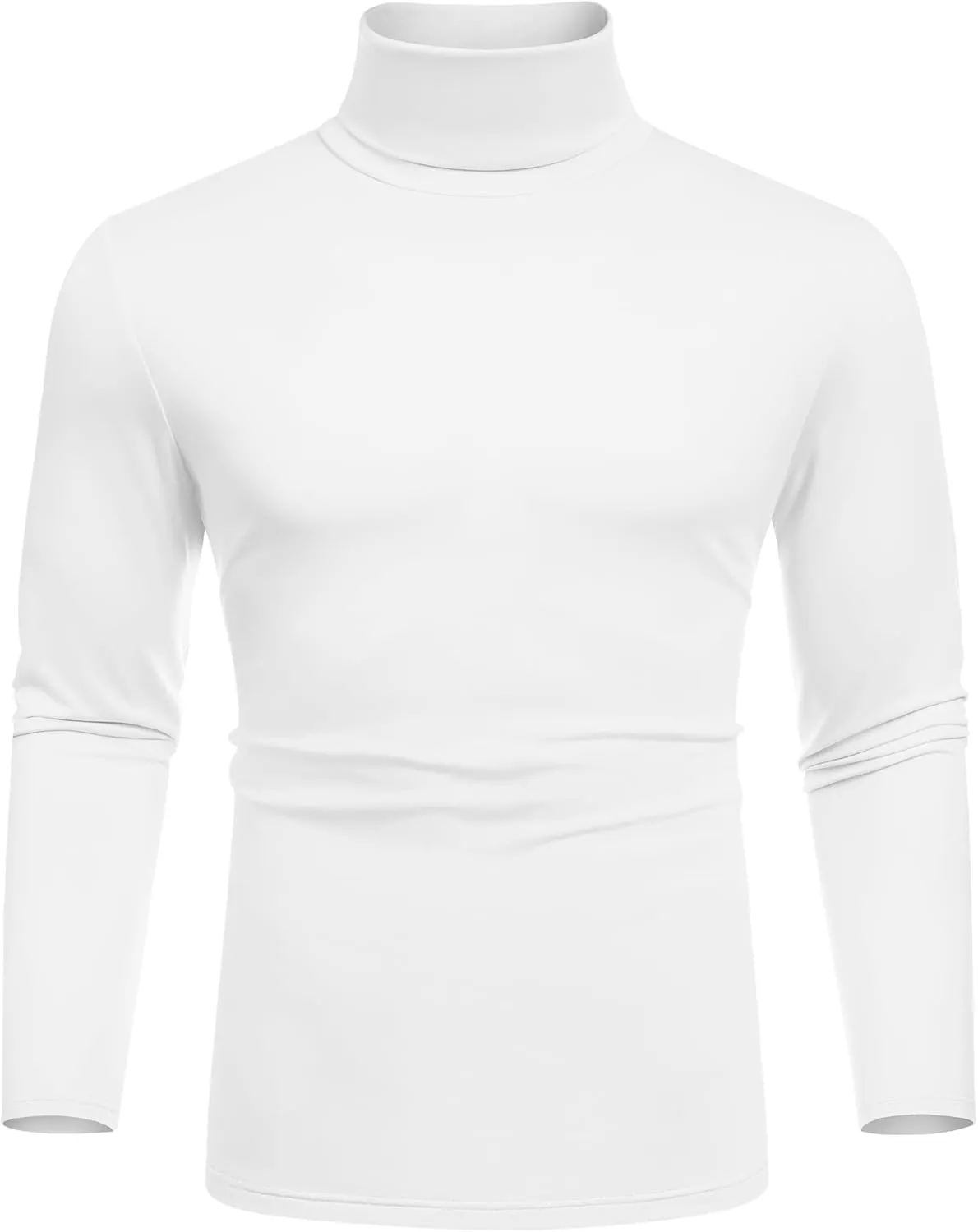 COOFANDY Men's Slim Fit Basic Turtleneck T-Shirt Long Sleeve Solid T Shirts Casual Knit Pullover Thermal Tops