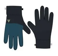 Daytrip Recycled Polar Fleece Touch Screen Gloves - Black/Tidal Blue