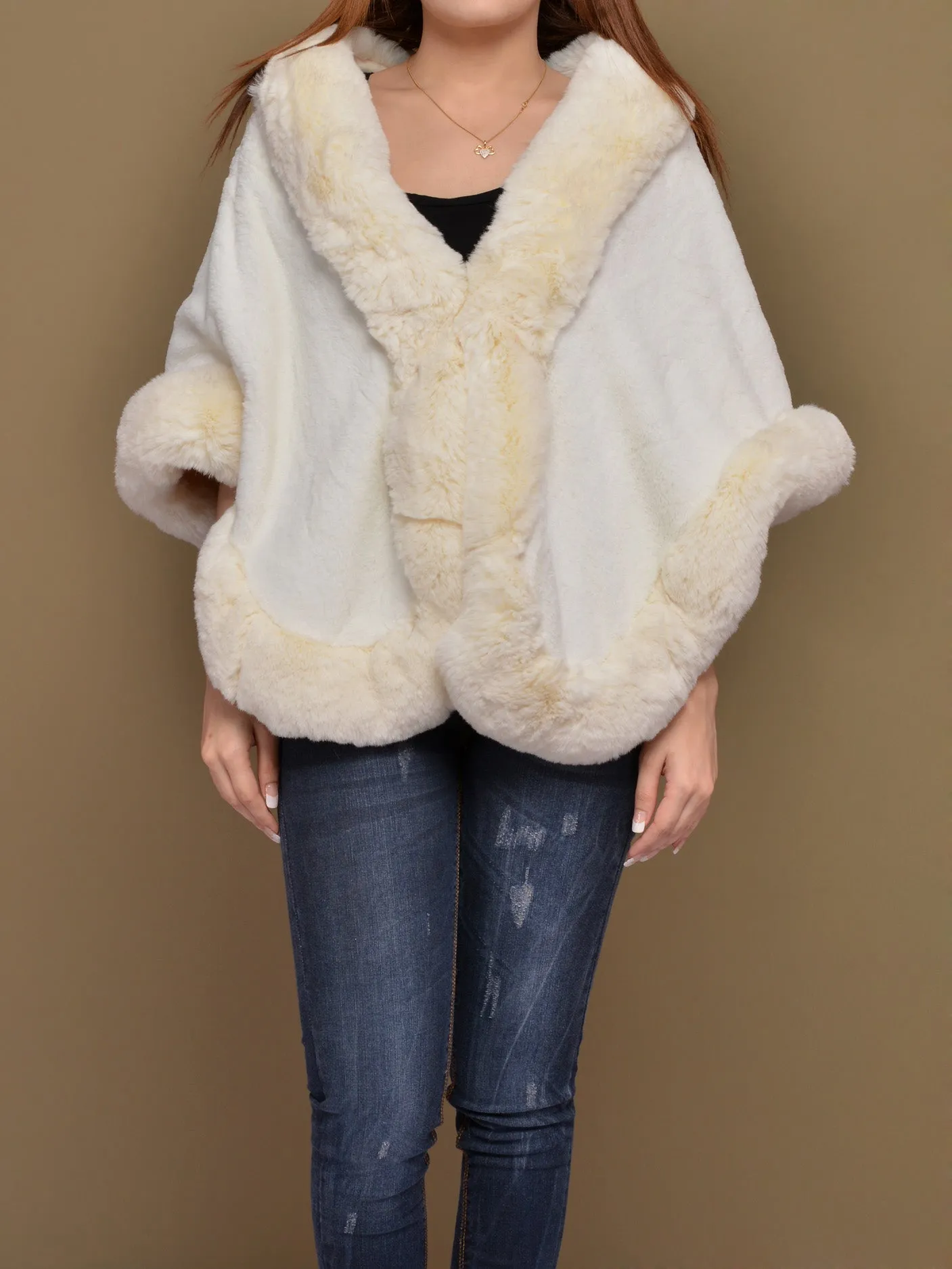 Fur Shawl-White