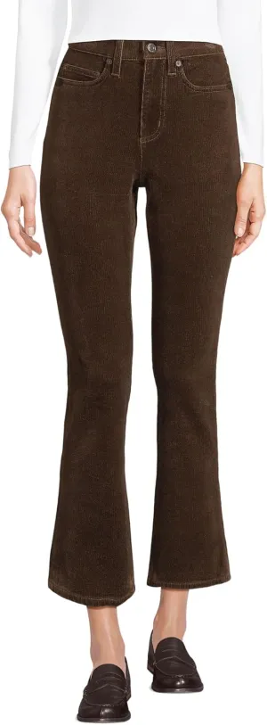 Lands' End Women's High Rise Corduroy Kick Crop Pants