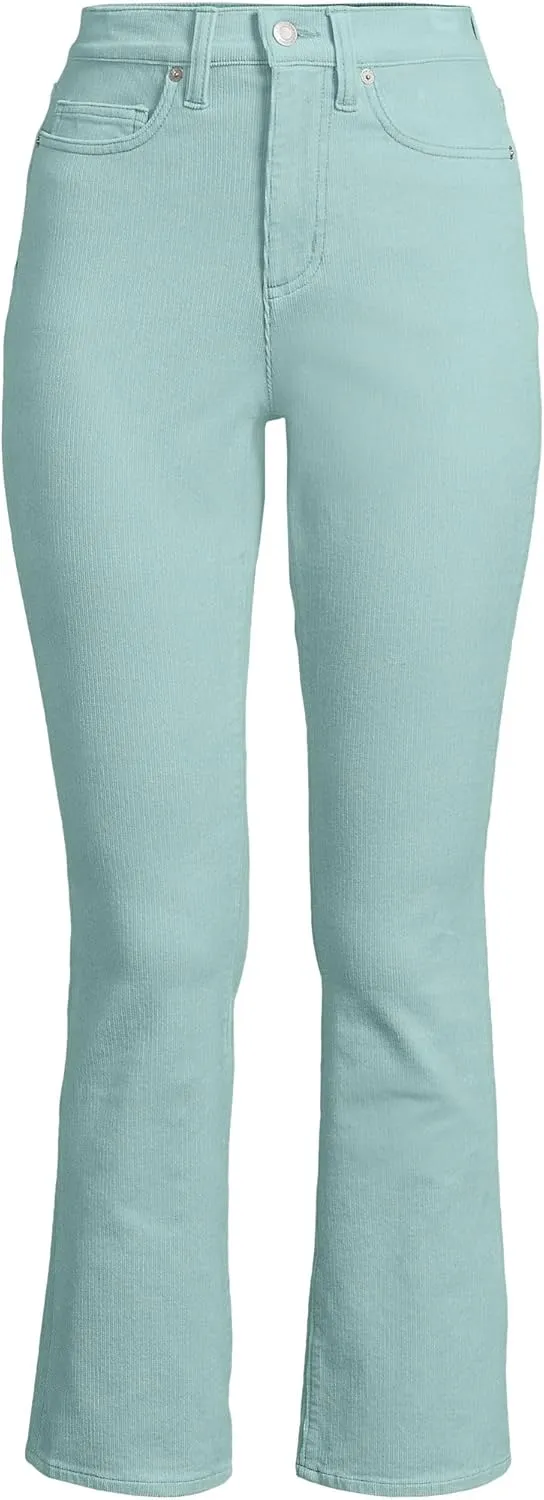 Lands' End Women's High Rise Corduroy Kick Crop Pants