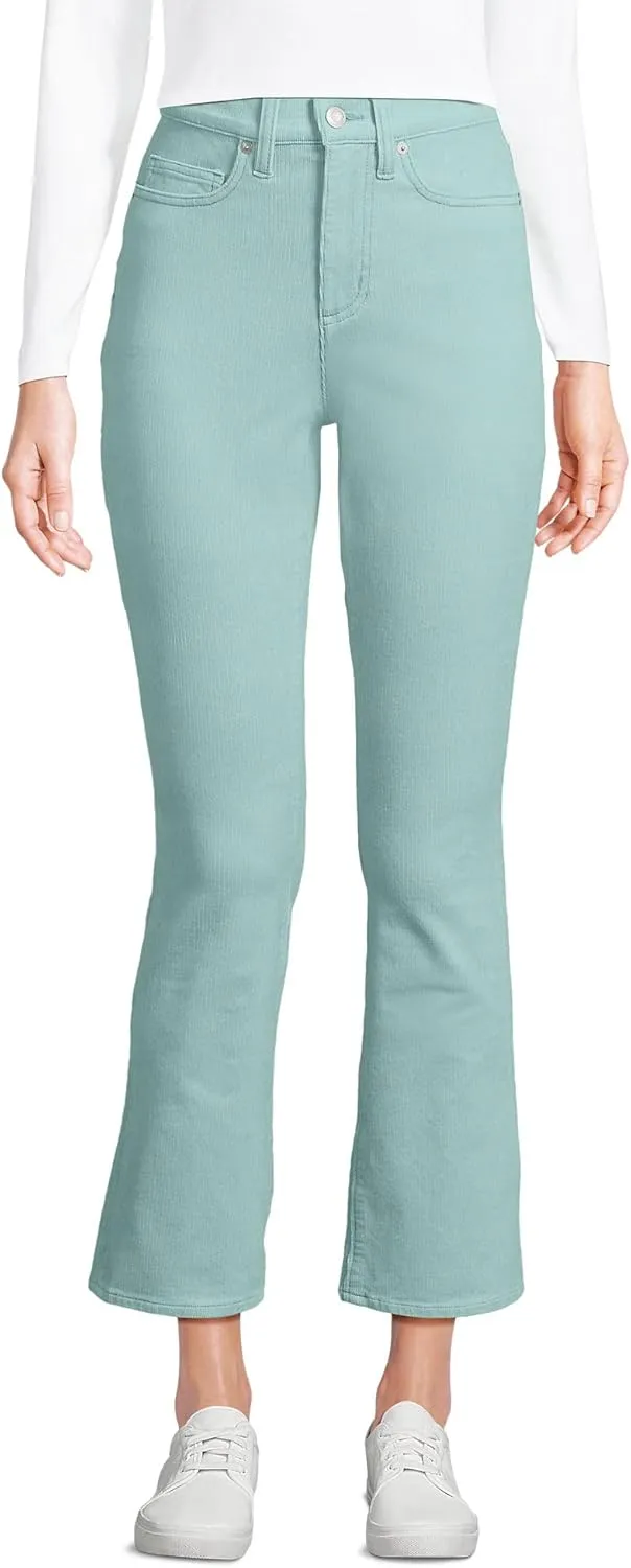 Lands' End Women's High Rise Corduroy Kick Crop Pants