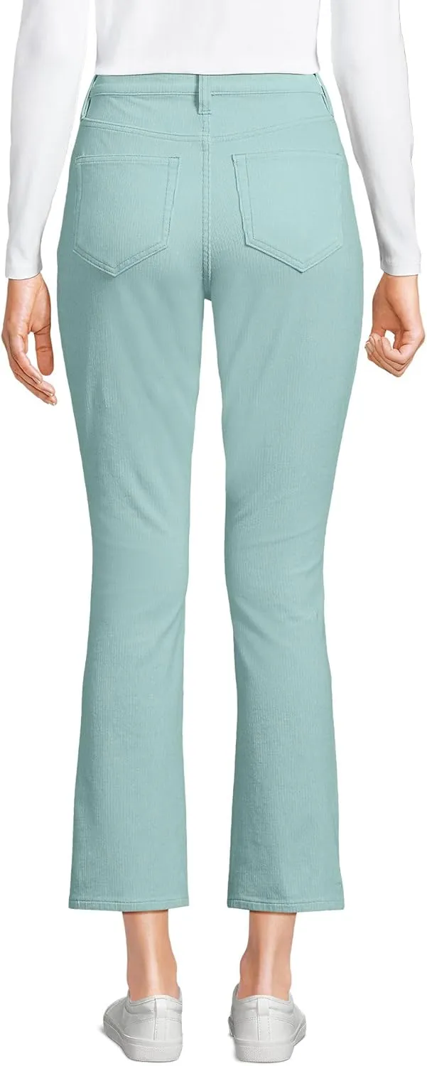 Lands' End Women's High Rise Corduroy Kick Crop Pants