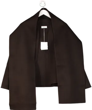Marcela Brown Tol Wool Jacket With detachable Scarf UK S/M
