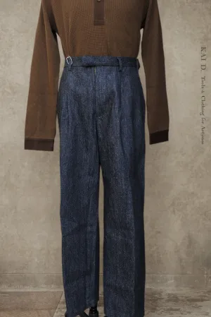 Sheffield Trousers - Cotton Linen Denim - S, M, L