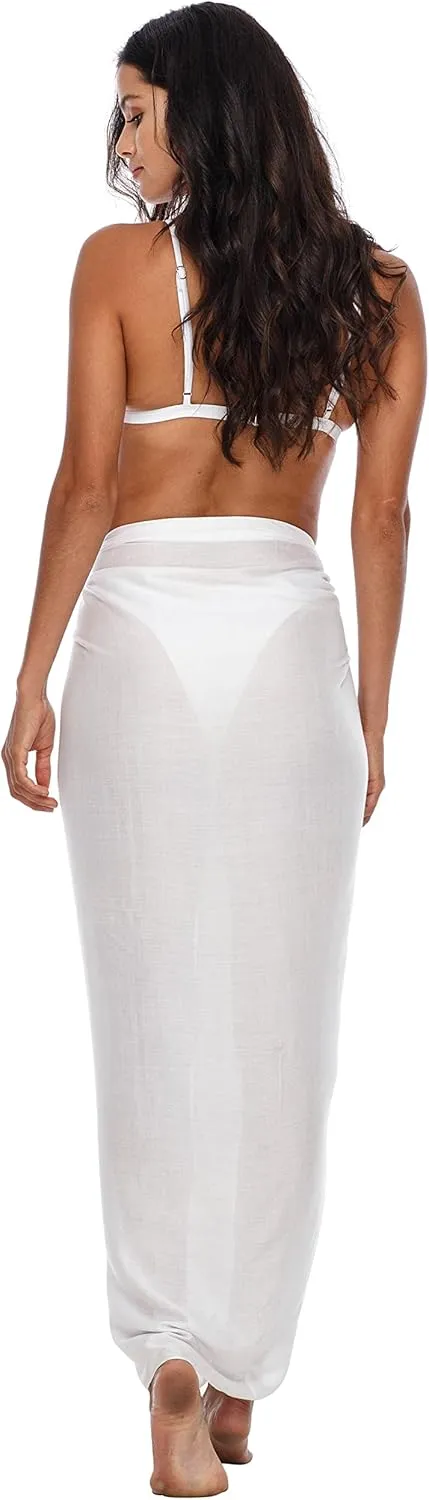 SHU-SHI Sarong Wraps For Women Beach Cover Up Skirt Swimsuit Wrap Pareo Coverups