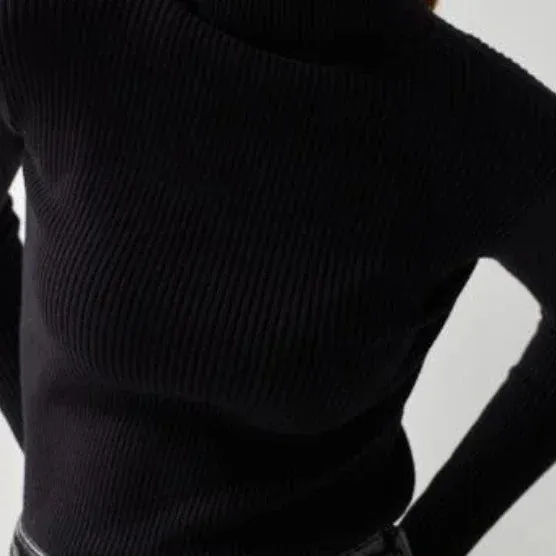 Skinny Elastic Basic Turtleneck Knit  Warm Soft Pullovers Full