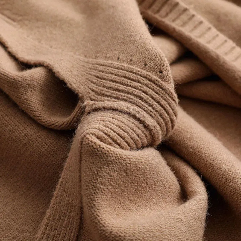 Splitside Oversize Thick Sweater Women Turtleneck Sweater Pullover