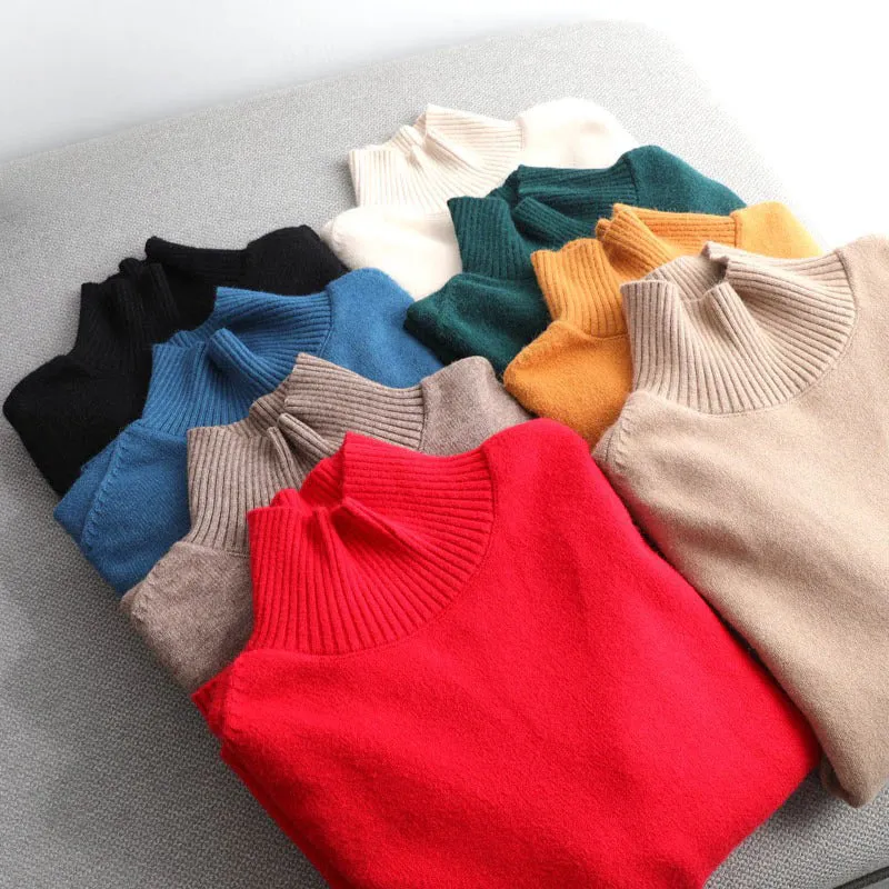 Splitside Oversize Thick Sweater Women Turtleneck Sweater Pullover