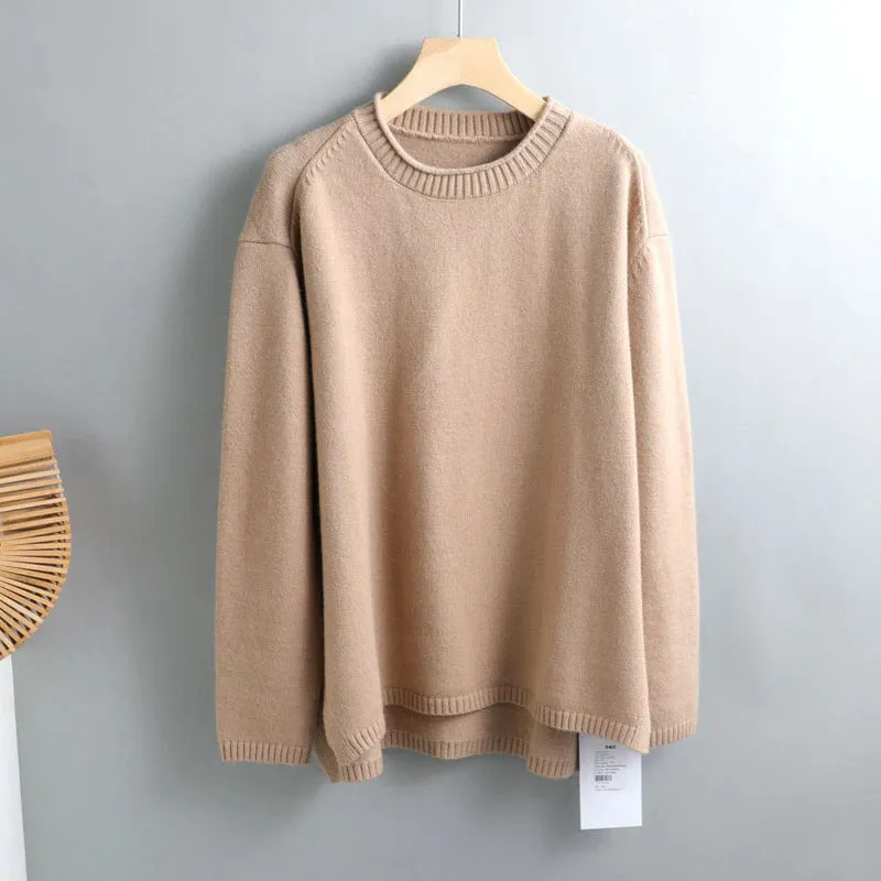 Splitside Oversize Thick Sweater Women Turtleneck Sweater Pullover