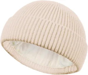 Swag Short Fisherman Beanie for Men Women, Wool Knit Cuffed Fleece Lined Trawler Beanies Winter Warm Hat