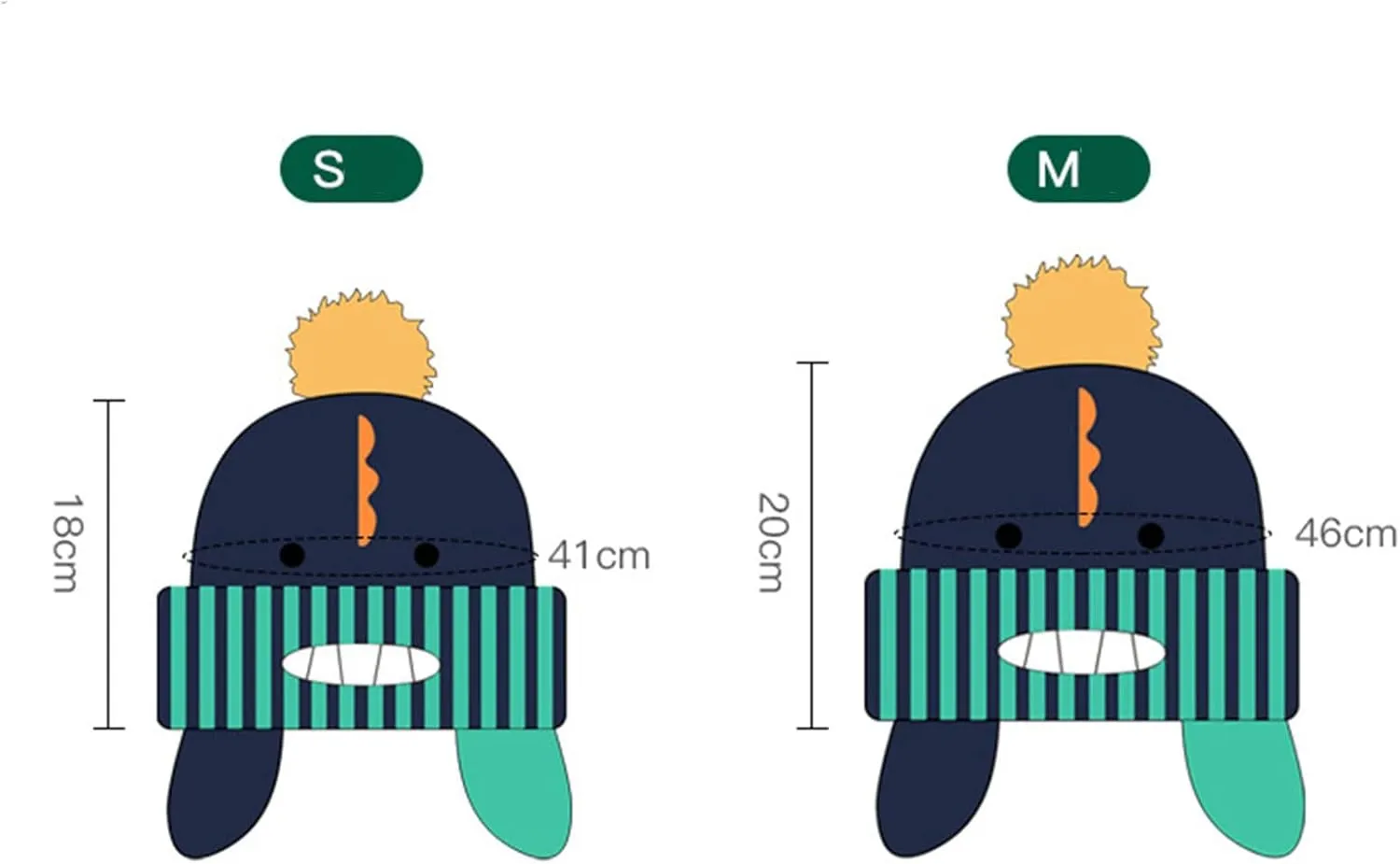 Unisex Baby Fleece-Lined Beanie with Earflaps Knitted Rib Beanie Hat with Pom Animal Soft Warm Winter Hat