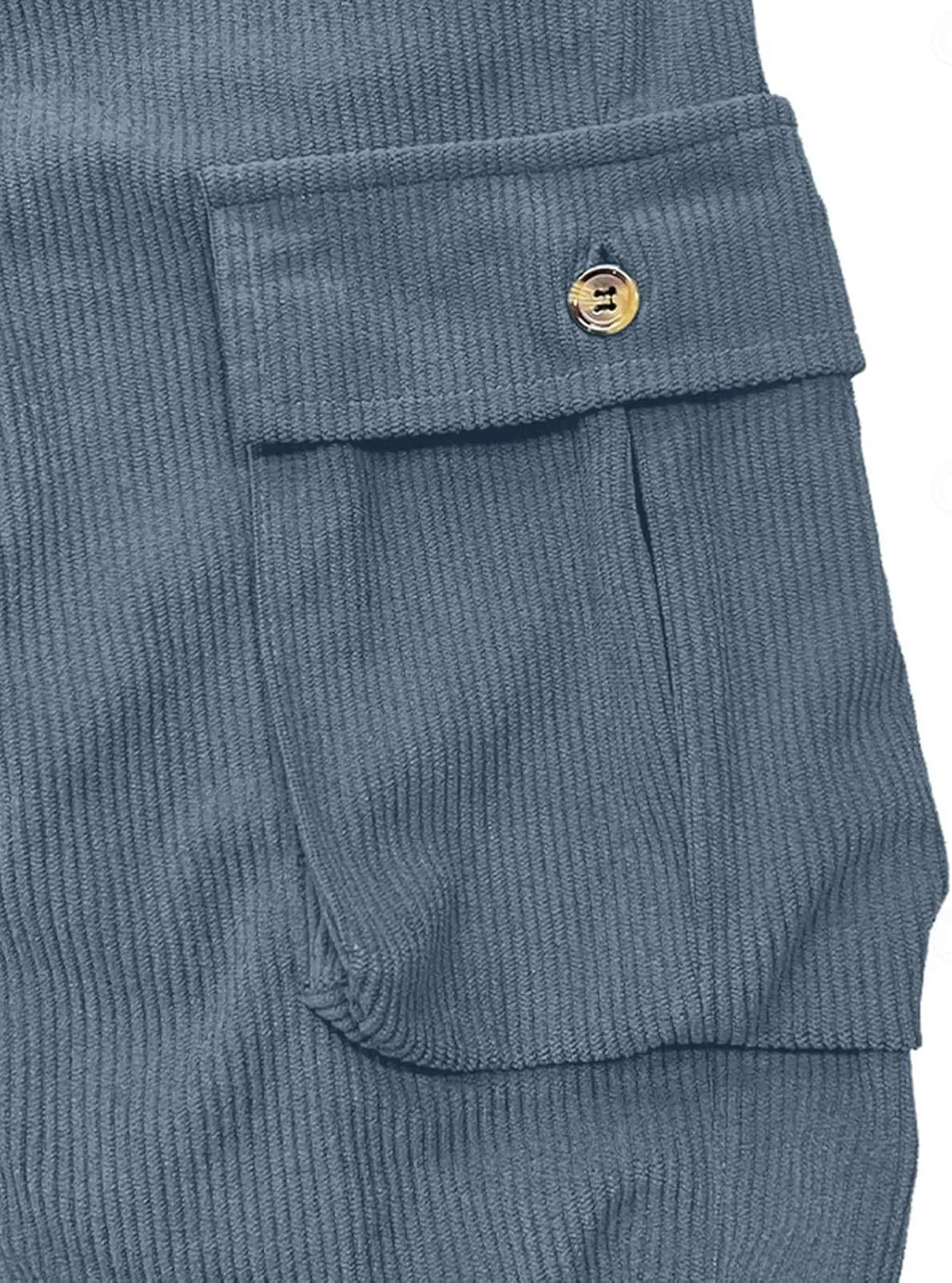 WENKOMG1 Corduroy Cargo Pants for Men Multi Pockets Straight Leg Outdoor Work Pants Retro Style Workwear