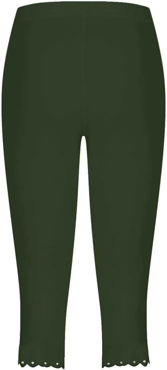 Xiaojmake High Waisted Capri Leggings for Women Summer Yoga Gym Workout Cropped Pants Rhinestone Patch Summer Beach Trousers