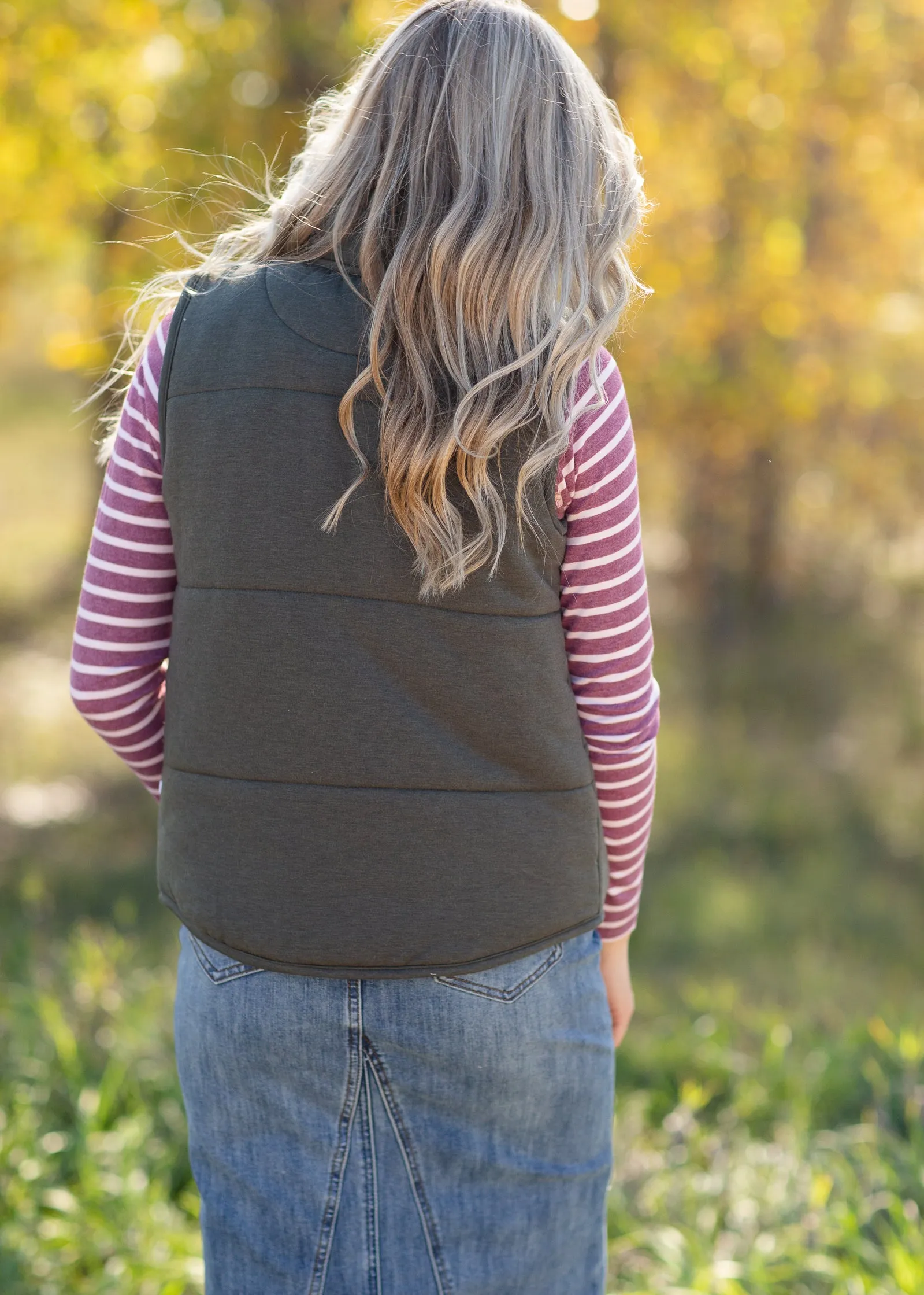 Zip Up Soft Quilted Pocket Vest - FINAL SALE