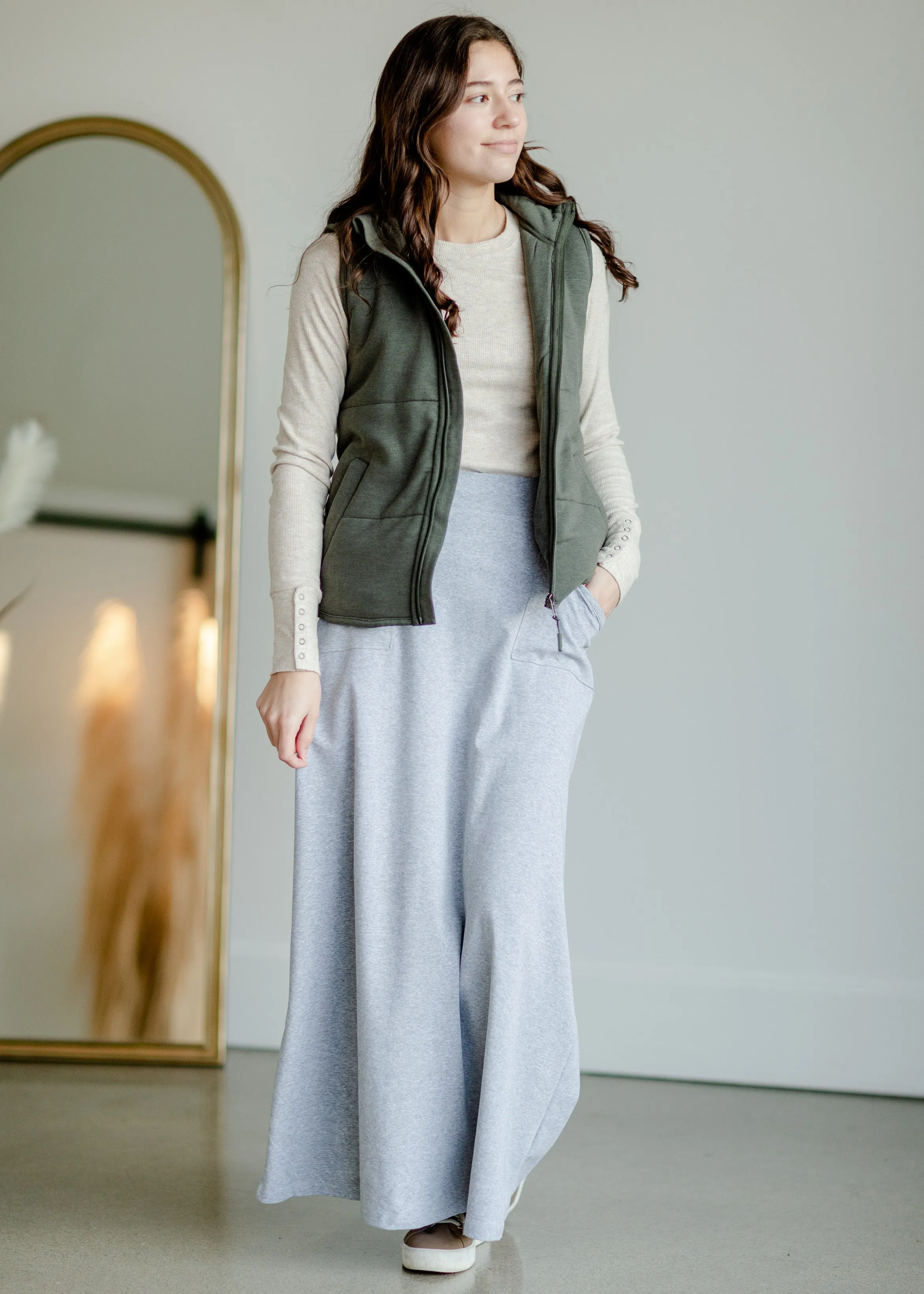 Zip Up Soft Quilted Pocket Vest - FINAL SALE