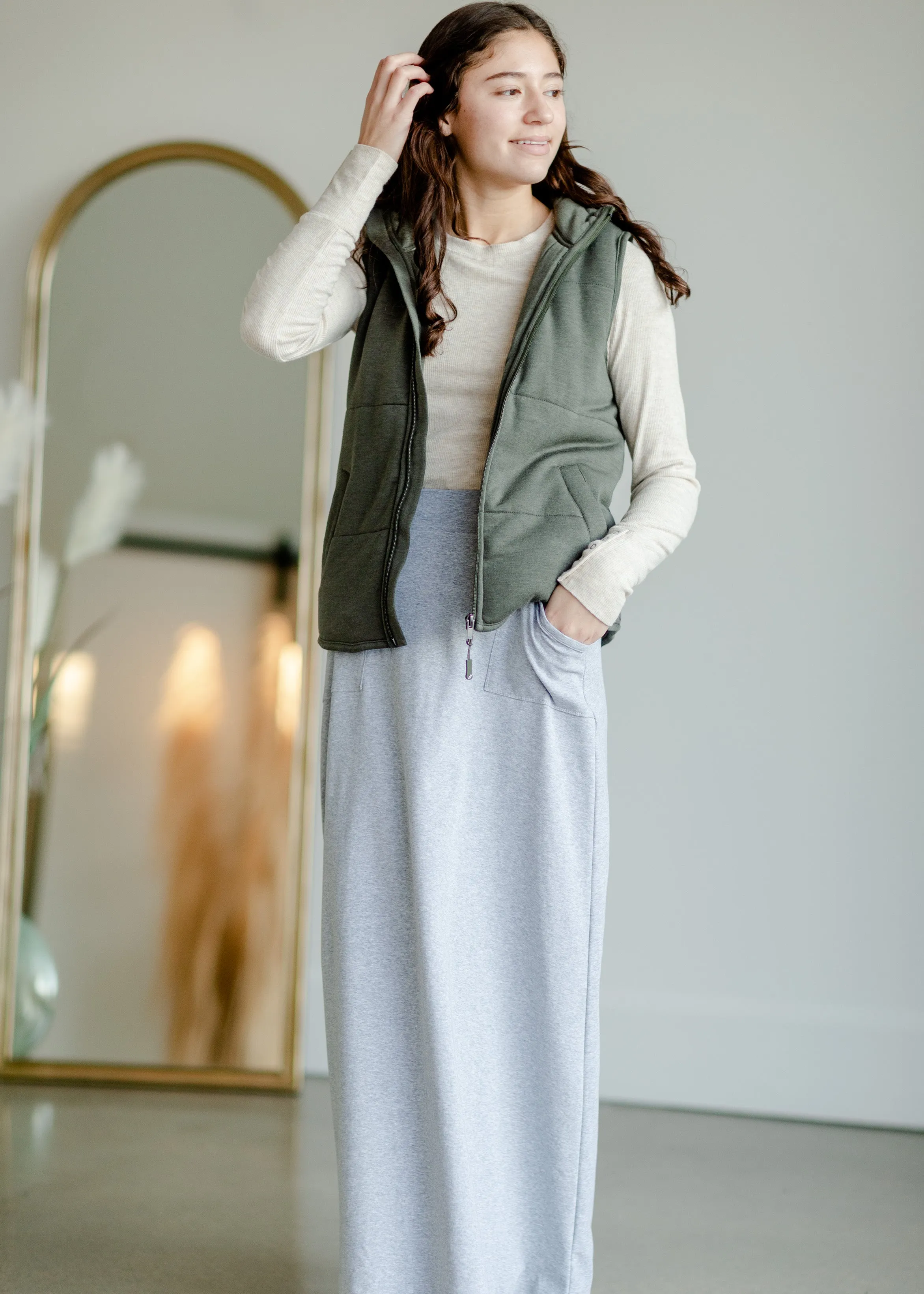 Zip Up Soft Quilted Pocket Vest - FINAL SALE