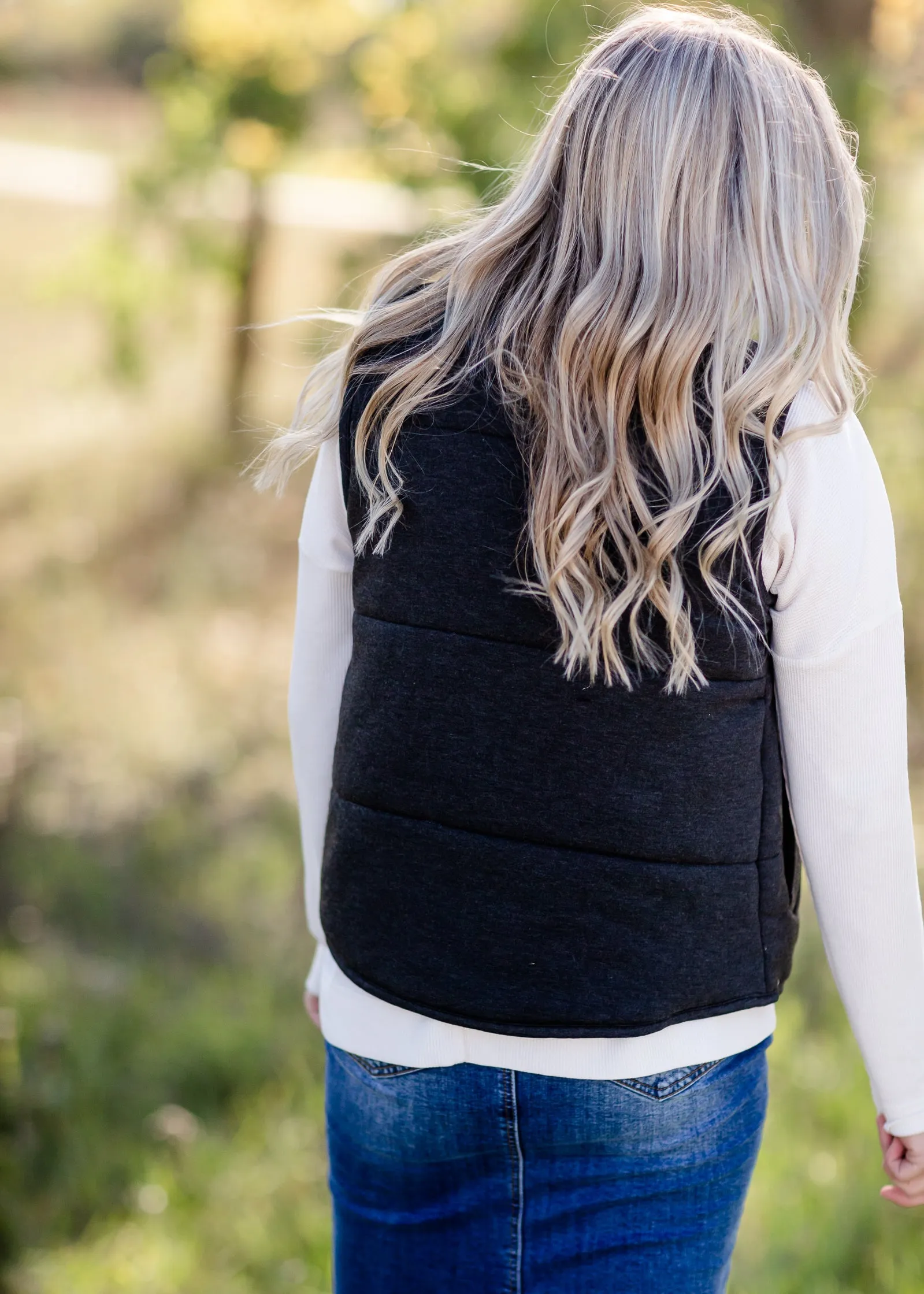 Zip Up Soft Quilted Pocket Vest - FINAL SALE