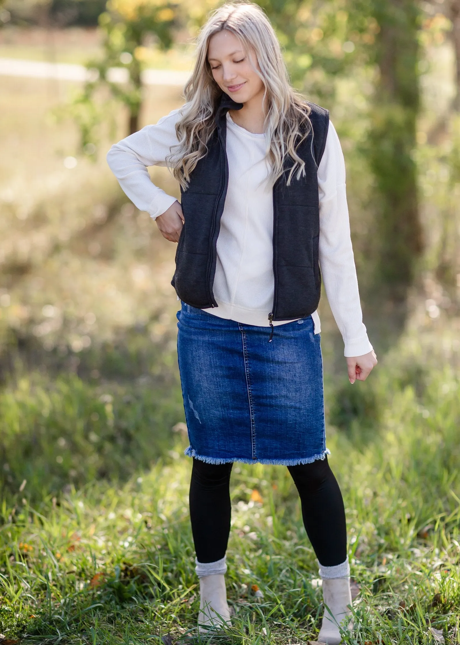 Zip Up Soft Quilted Pocket Vest - FINAL SALE